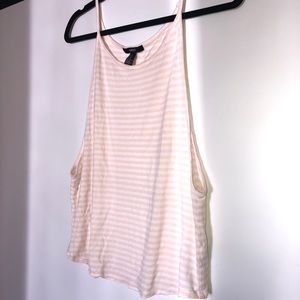 Pink & white striped tank